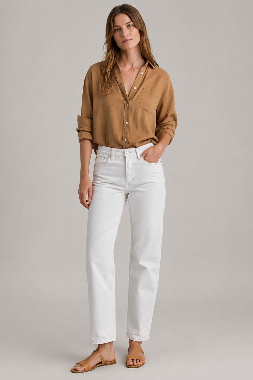 Emerson Fry Mick Jeans Ivory Straight Leg Jeans – Size 2